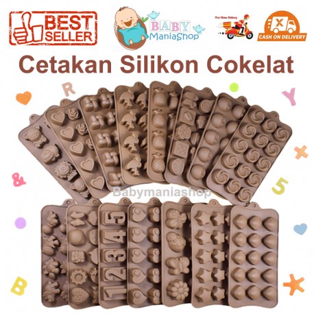 Cetakan Silikon Cokelat Happy Birthday Silicone Mold Premium Ulang Tahun Angka Star Love Heart Oven Safe Babymaniashop