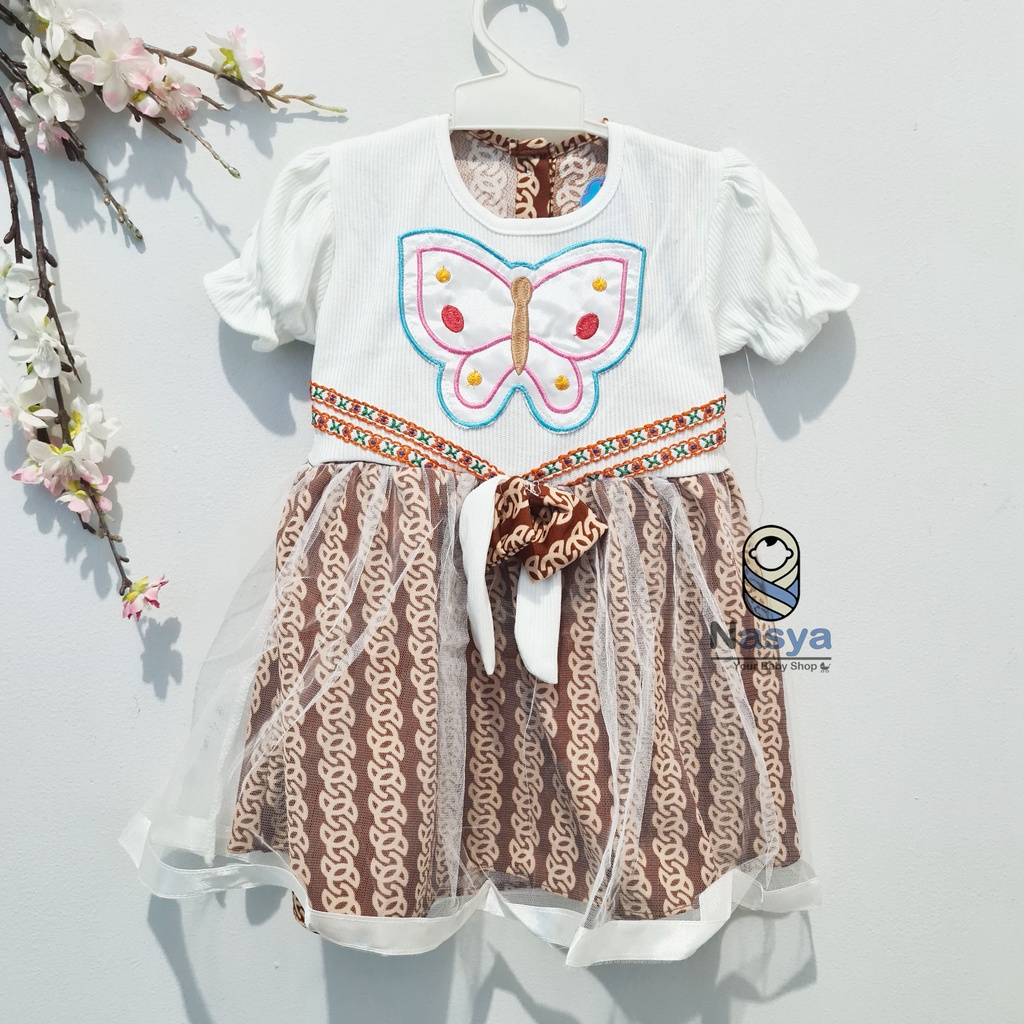 [KK-026] Setelan baju Anak Bayi Perempuan 3-12 bulan tangan rumbai