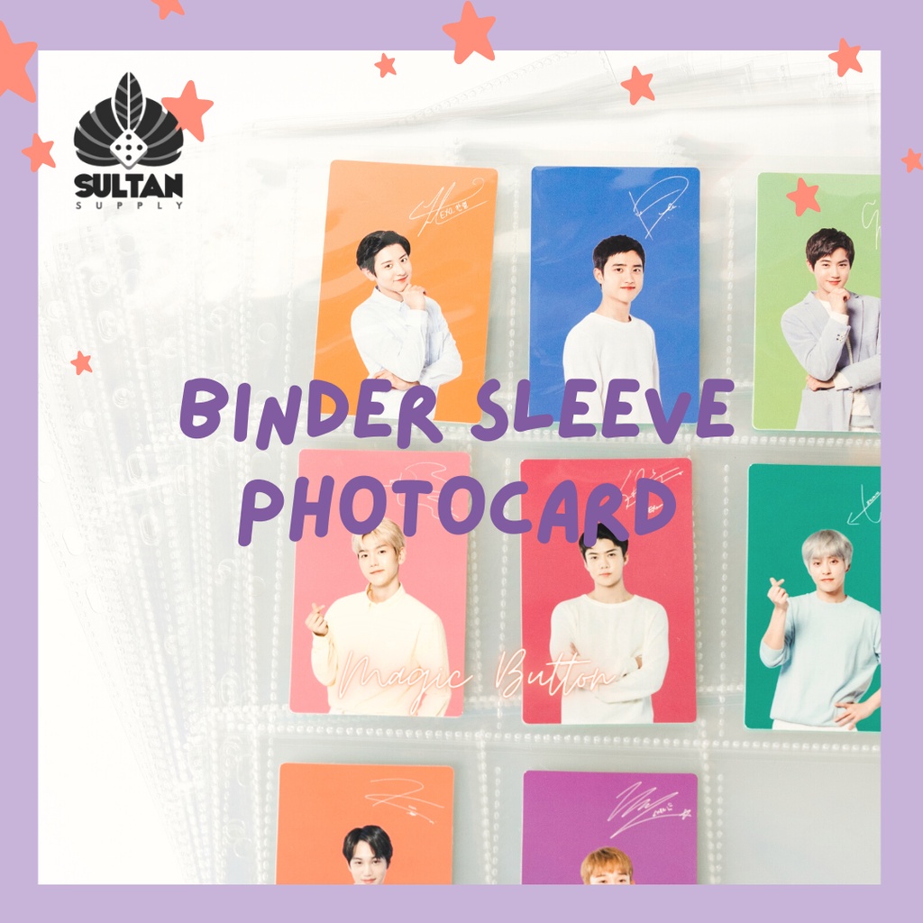 Binder Sleeve Photocard 9P untuk Photocard/Polaroid KPOP / Sultan Page Binder 9P (lembaran)