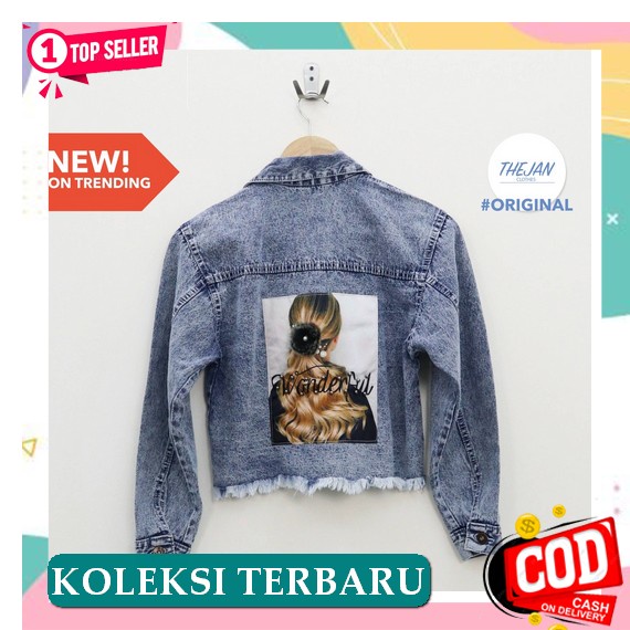 Jaket Jeans Wanita Import Perempuan Dewasa Remaja Lepis Cewek Korea Terbaru Kekinian S101 Jaket Levi