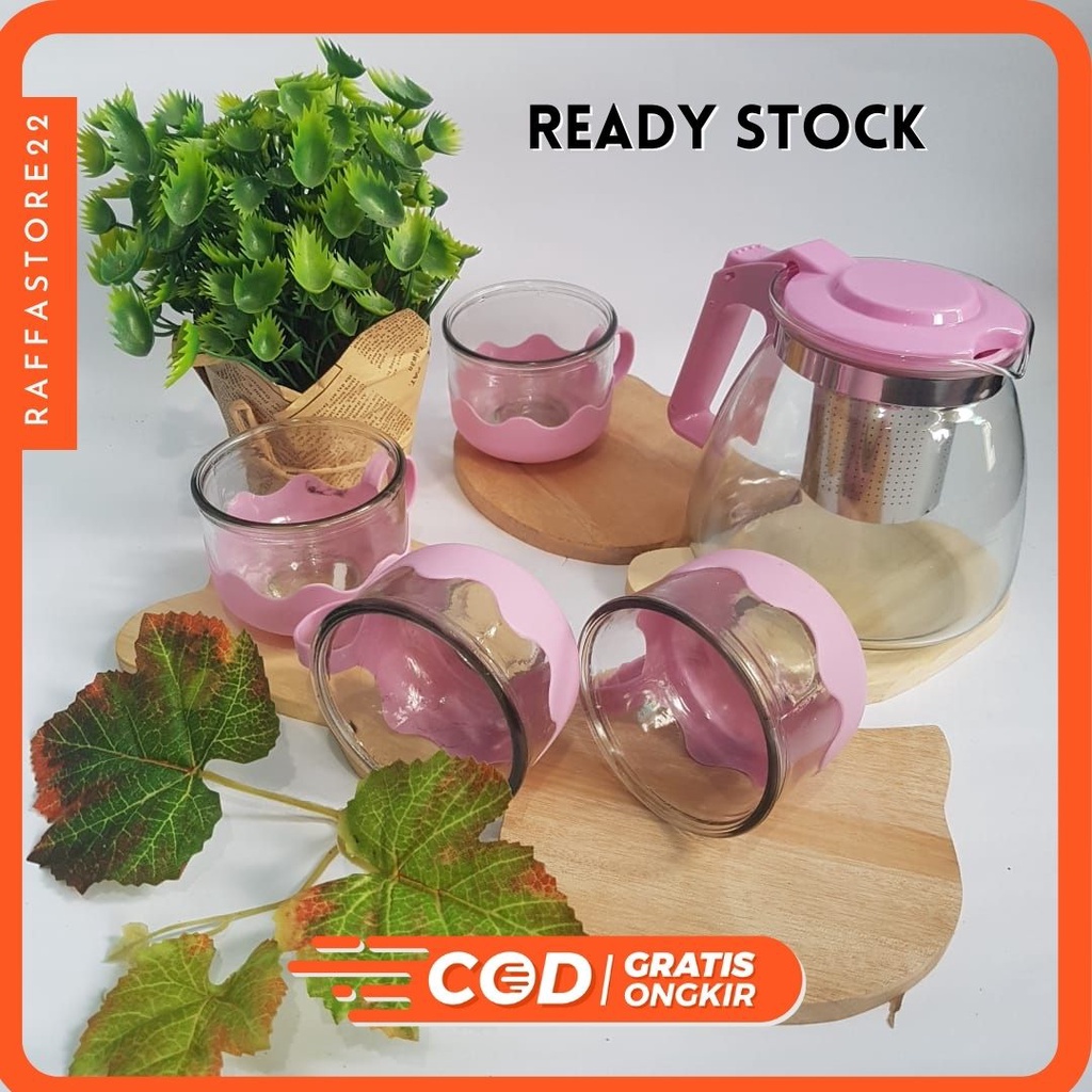 Termurah Grosir 24 Set Tea Pot Beling Saring Warna Cantik Import  Free Dus Dr Importir FREE BUBBLEWR