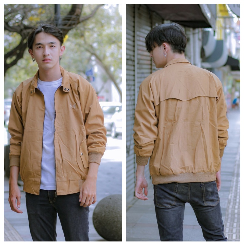 Jaket Harrington Mothbles Cream Original Distro / Jaket Herrington Pria