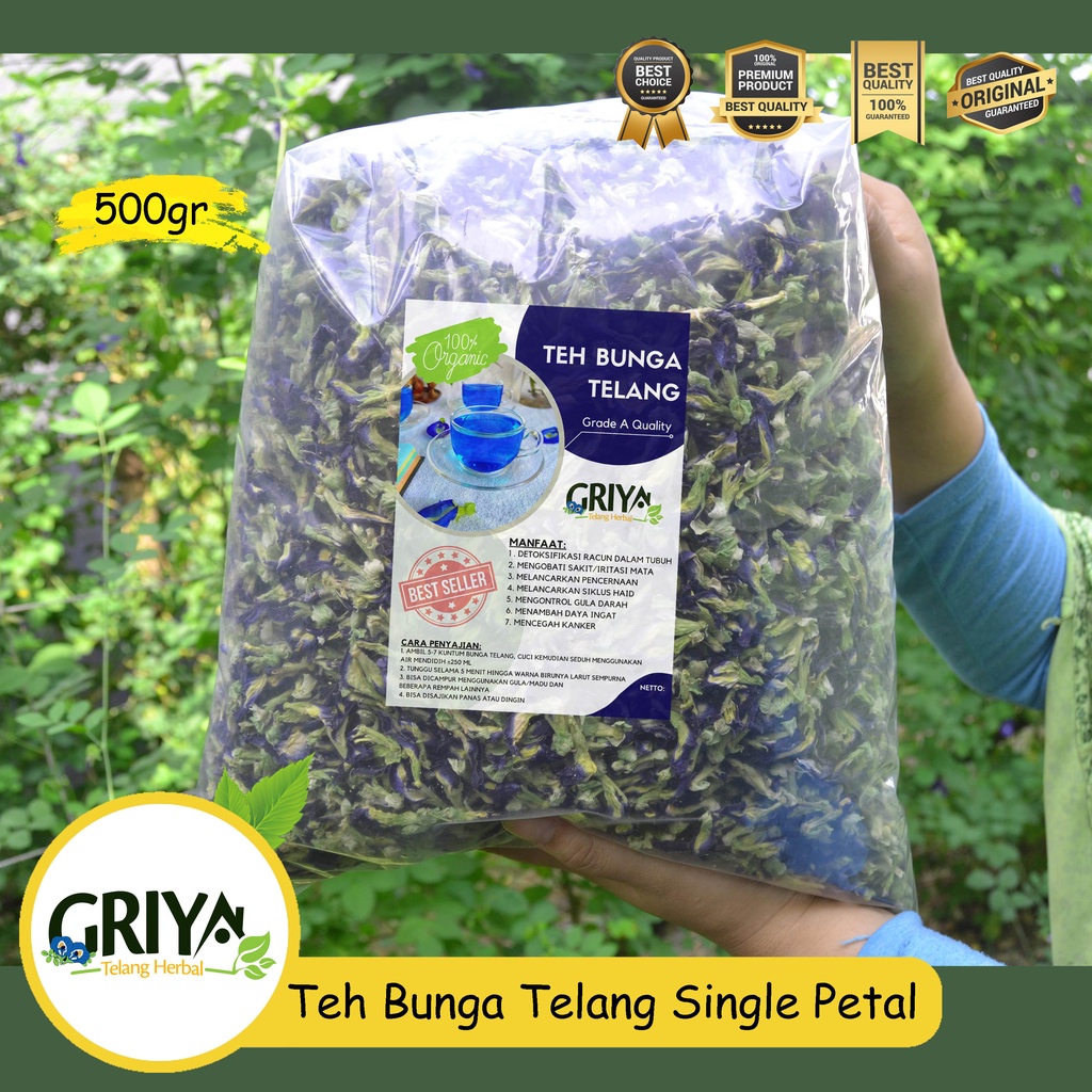 

Bunga Telang Kering (Single Petal) 500gr