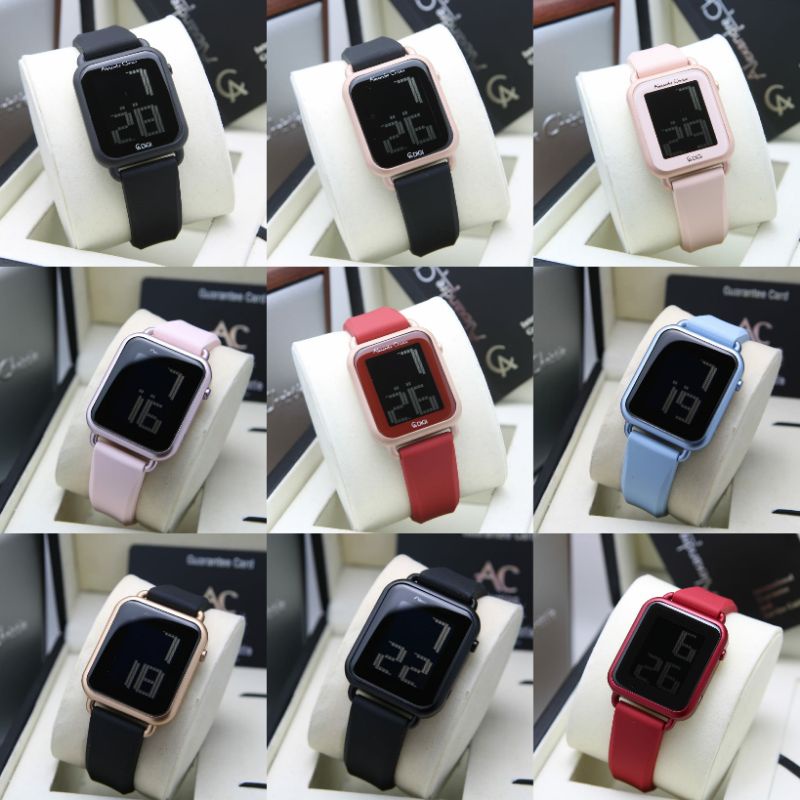 JAM TANGAN WANITA ALEXANDRE CHRISTIE AC9332 / AC 9332 / AC 9341 / AC9341 DIGITAL RUBBER ORIGINAL GAR