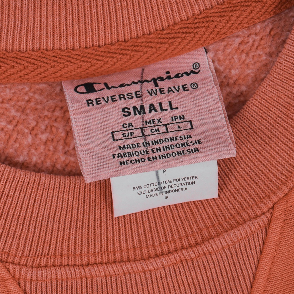 CHMPN Vintage Wash Crewneck Sweatershirts Signature Logo Groovy Papaya