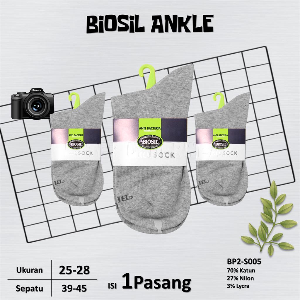 KAOS KAKI PRIA DEWASA ANKLE SOCK BIOSIL BP2 ISI 1Pasang