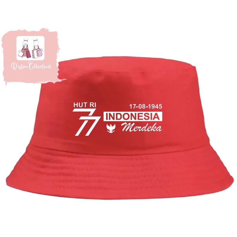 TOPI BUCKET HUT RI 77 INDONESIA MERDEKA