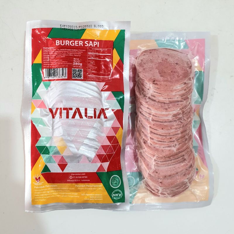 Vitalia Burger Sapi 20s 280g