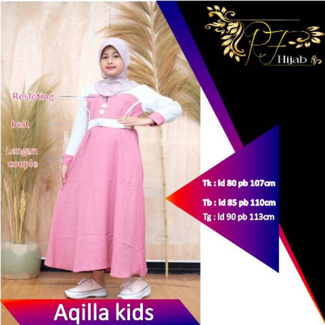 Gamis anak moscrape/Aqila kidz/gamismoscrape