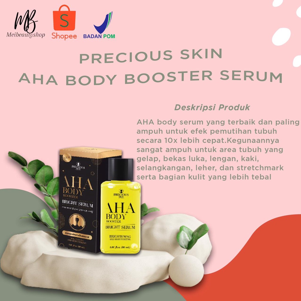 Precious AHA Body Serum Booster/Niacinamide 10% Whitening Body Serum Booster/ Serum Pemutih / Body Booster 35ml