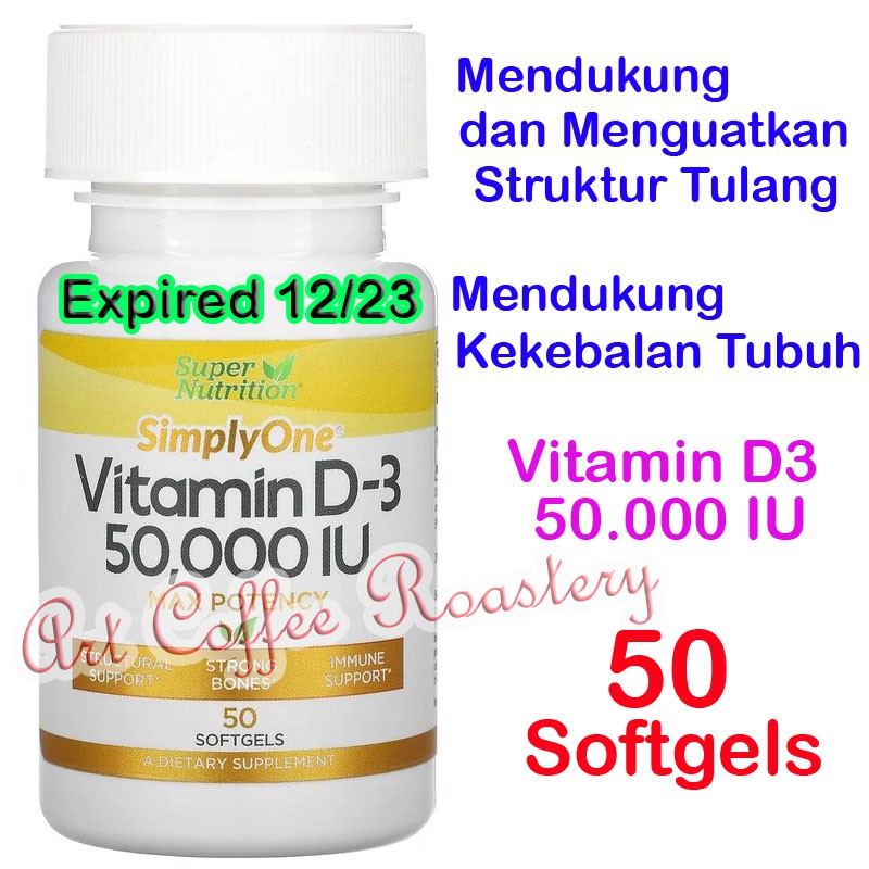 Vitamin D3 50000 IU, Simply One ( USA PRODUCT ) 50 Softgels