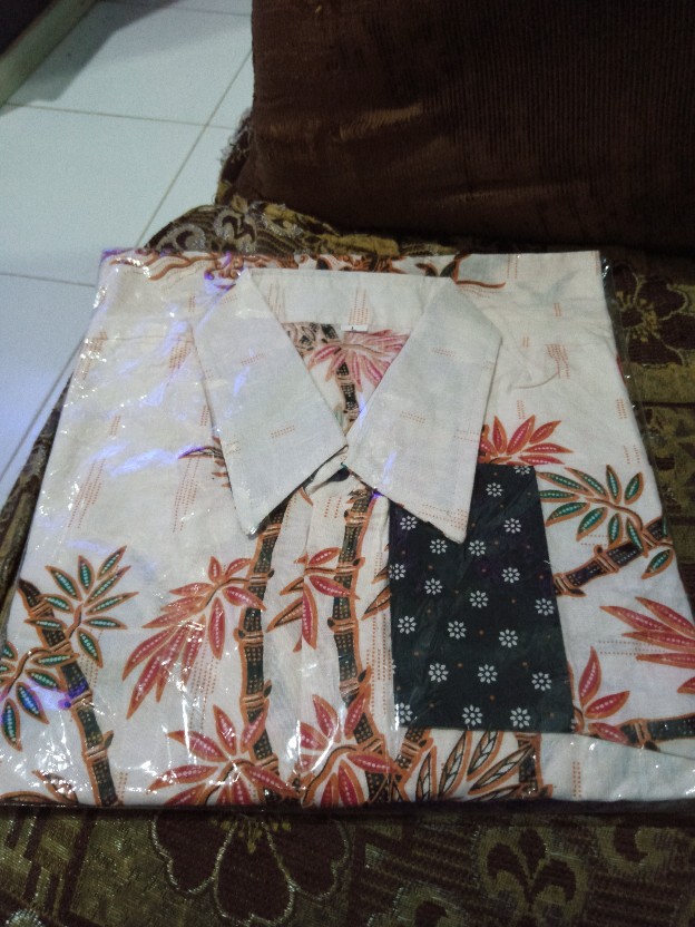 Batik Couple Keluarga Sania Ruffle Ori Ndoro Jowi Dnt - Motif Bambu Putih