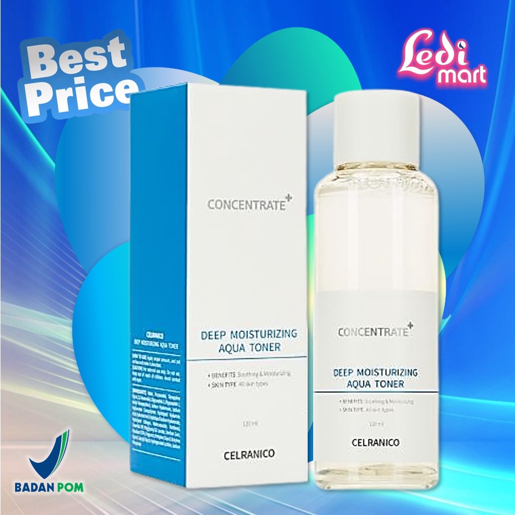 ORIGINAL Celranico Deep Moisturizing Aqua Toner 120ml / Celranico Toner Wajah / LEDI MART