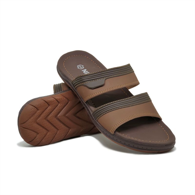 Sandal Pria Slop Kulit Original Nevis NVS 12 Sendal Pria Casual Selop