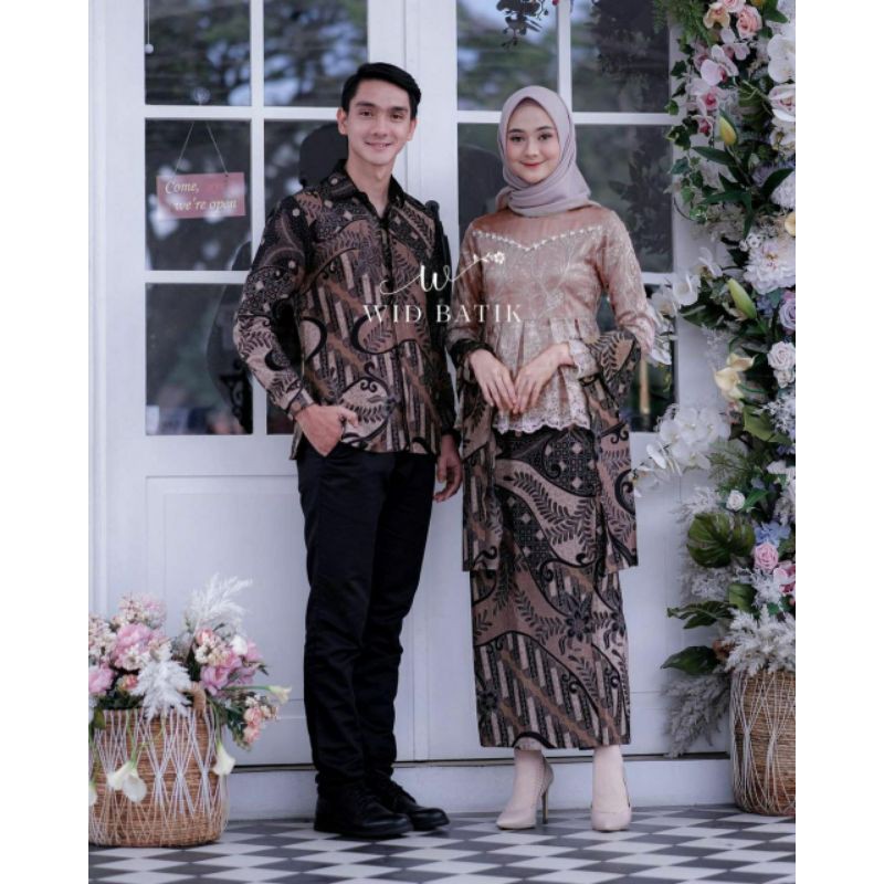 COUPLE SARIMBIT KEBAYA BATIK ANAK MUDA TILLE TULLE PESTA KONDANGAN LAMARAN TUNANGAN MODERN KEKINIAN