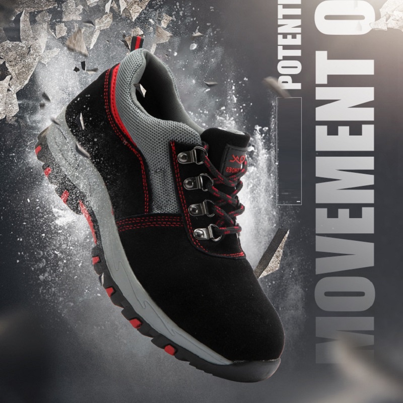 Profesional Kulit Asli Sepatu Safety Boots Pria Safety Ujung Besi Kerja Sneaker Proyek Shoes Olahraga Cowok Outdoor 066