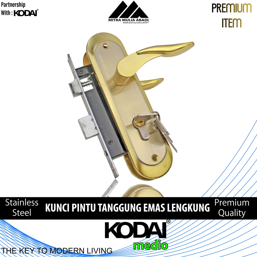 Kunci Pintu Tanggung Emas Lengkung I By KODAI Medio I Fullset