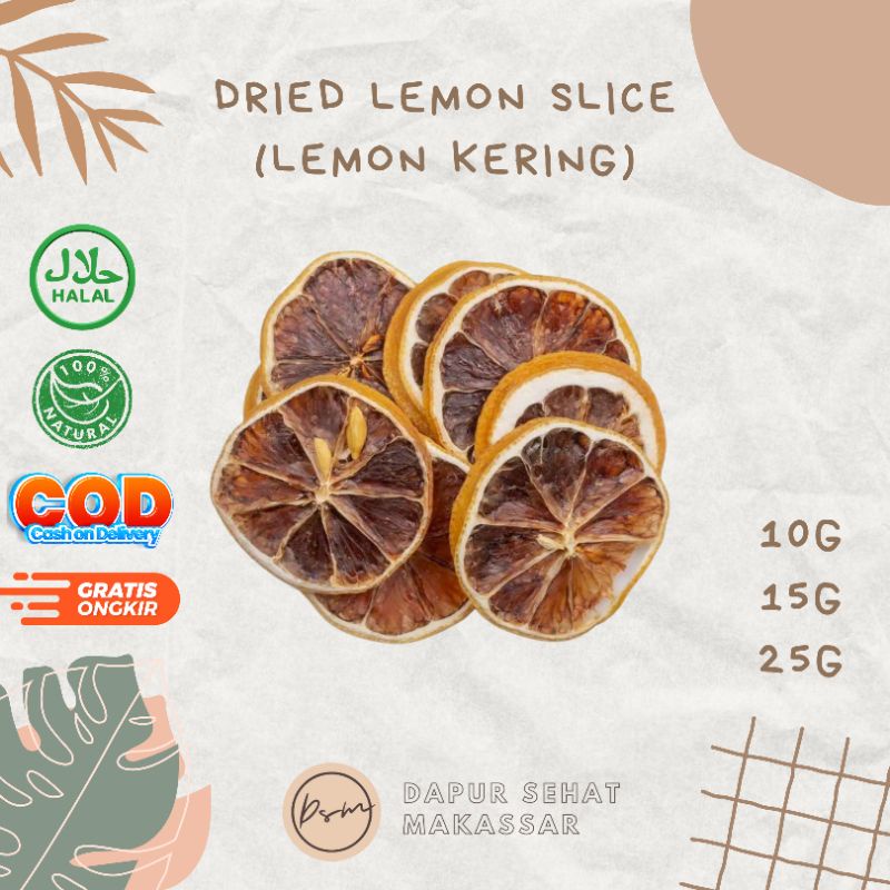 Dried Lemon Slice / Lemon Kering Iris 50 gram/ 25 Gram / 15 gram