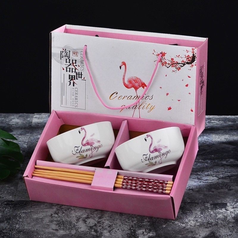 MANGKOK CERAMIC SET/ MANGKOK KERAMIK MOTIF JEPANG PLUS SUMPIT/ MANGKOK HAMPERS/ GIFT BOWL UNIK