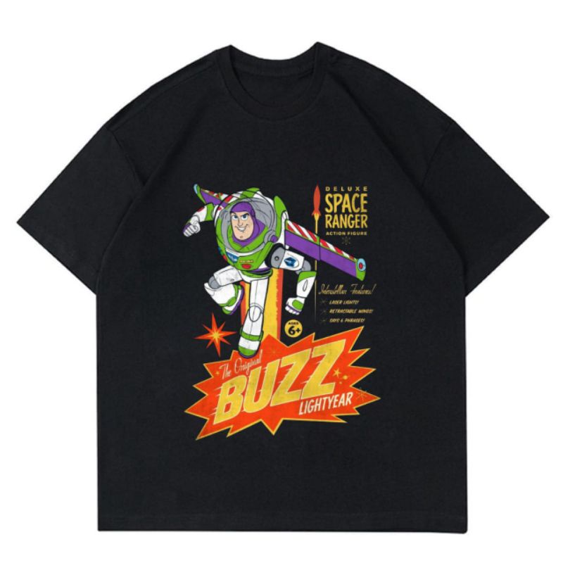 Kaos Buzz Lightyear Tee Merch Baju Film Toy Story Vintage Oversize Oversized T-Shirt Distro Pria Wan