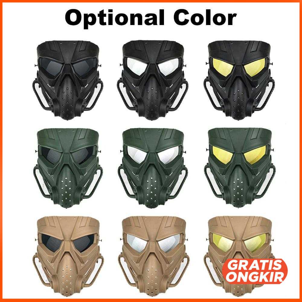 Masker Topeng Airsoft Gun Paintball Anti Fog Model Alien - WST01