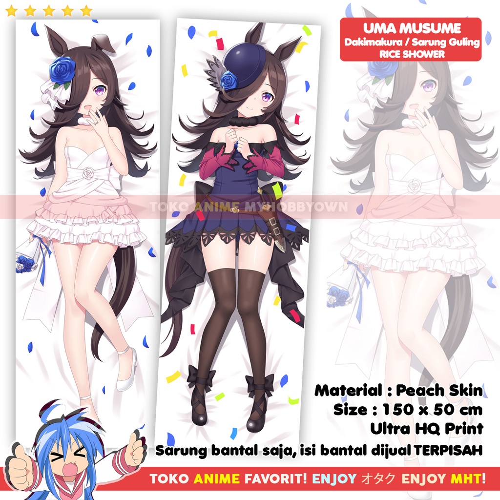 Sarung Bantal Anime Dakimakura Uma Musume Pretty Derby : Rice Shower