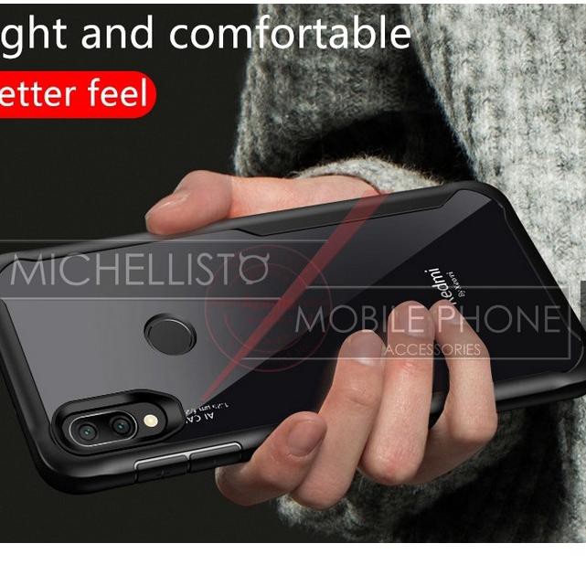 Importir Resmi iPaky Case Redmi Note 7 Armor Shield Bumper Transparent Clear Original
