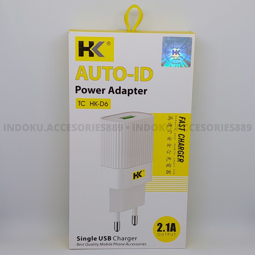 Adaptor + Kabel HK-D6 1usb 2.1A Fast