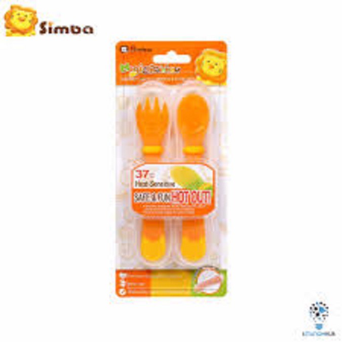 SIMBA THERMOCHROMIC SPOON &amp; FORK SET/SENDOK MAKAN p3342-G