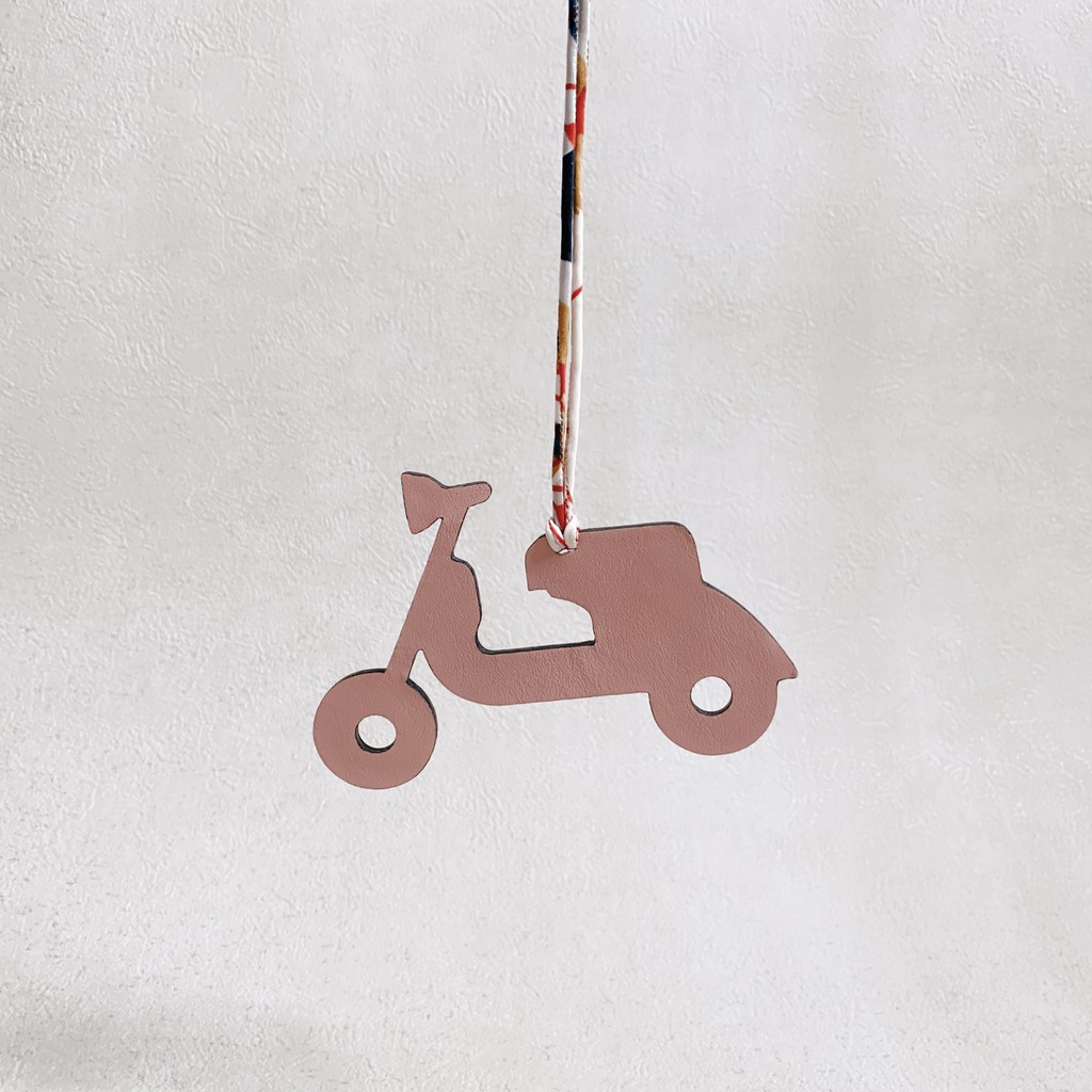 Scooter Leather Bag Charm