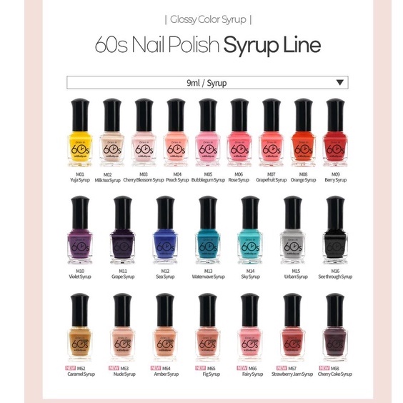 (NEW) Original WithShyan (위드샨 ) Korean Nail Polish Syrup Series 9 ml Kutek Korea / Kutek Premium / Cat Kuku / Nail polish Korea