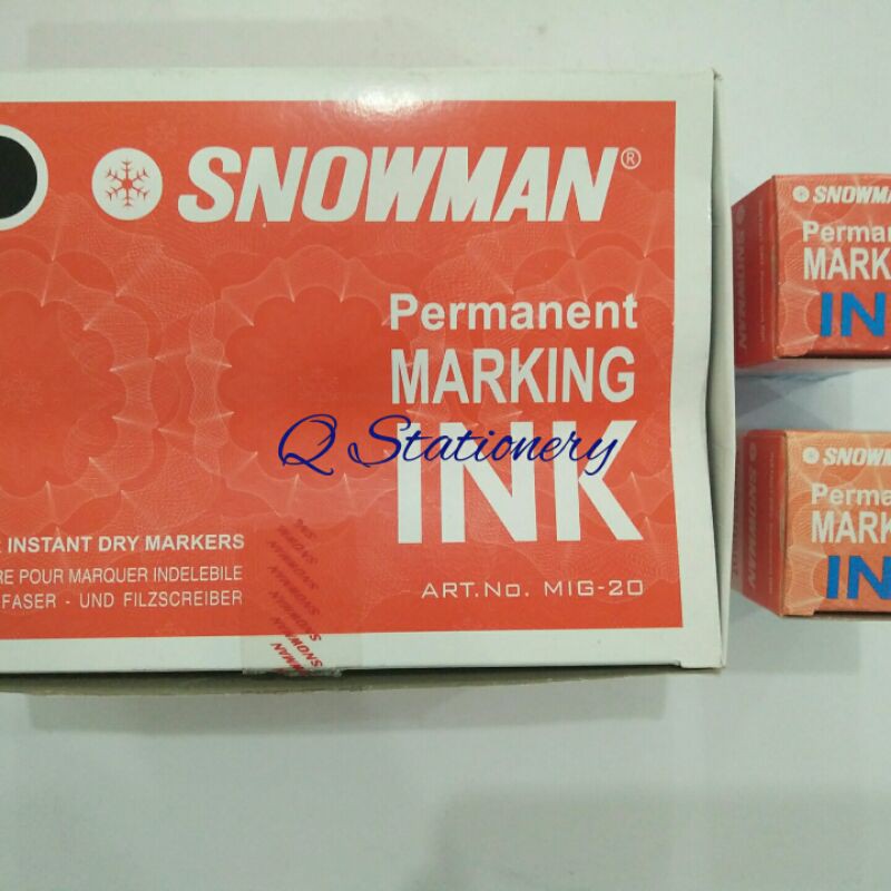 

Refill/isi ulang tinta spidol whiteboard permanent Snowman - Q Stationery
