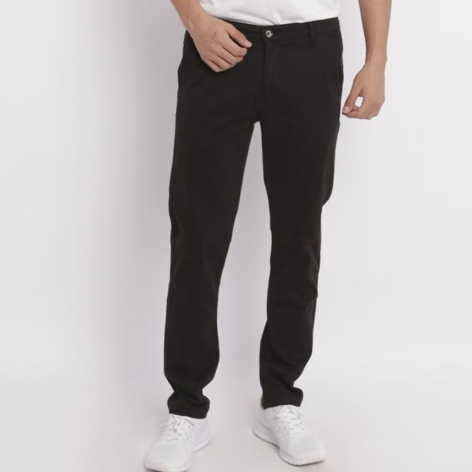Edwin Jeans Celana Chinos Ednos Black Slim Fit Stretch