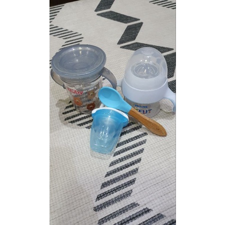 Philips Avent Premium Spout Cup 12 Oz 260 Ml Nuby Wonder Cup Tritan 240ml 6m+ Munchin Food Feeder Pr