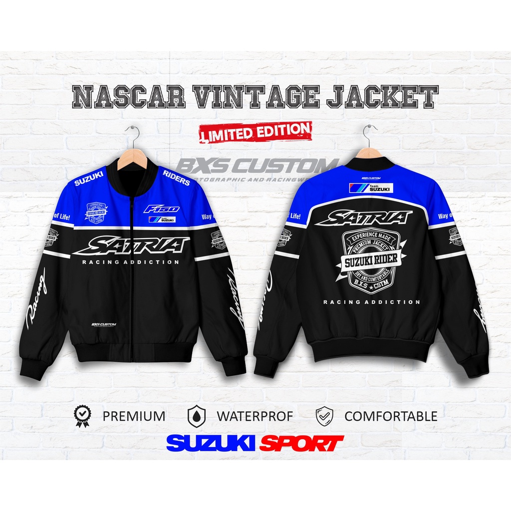 JAKET SUNMORI RACING TOURING TEAM SUZUKI SATRIA F HOODIE SUNMORI JAKET TOURING