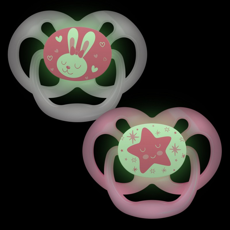 Dr Brown's Advantage Pacifier Glow in the Dark Empeng Stage 2 - 2 Pack