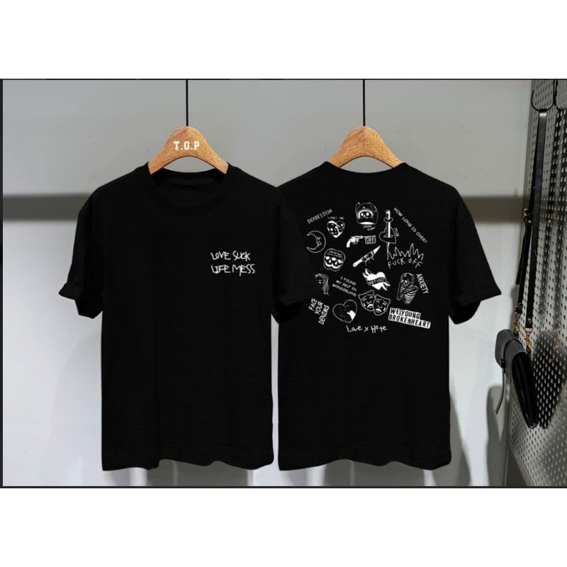 Kaos pria LOVE SUCK HITAM baju kaos atasan pria kaos pria murah kaos distro pria kaos murah
