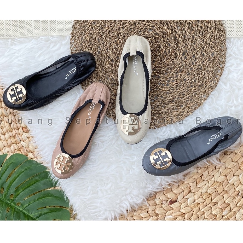 Gratica Sepatu Wanita Flat Shoes Minnie Travel Balet Lorenz DR 038