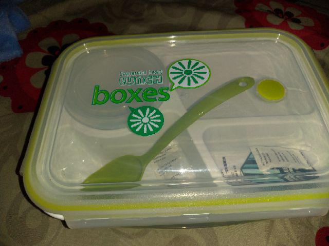 Yooyee Sekat 4 Sup Lunch Box Sekat 4 Sup Yooyee 415 + 5 Pcs Sponge Spon S1