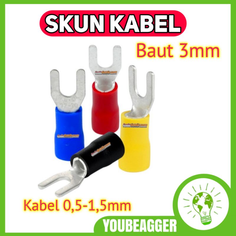 kabel skun Y ISOLASI SV 1.25-3