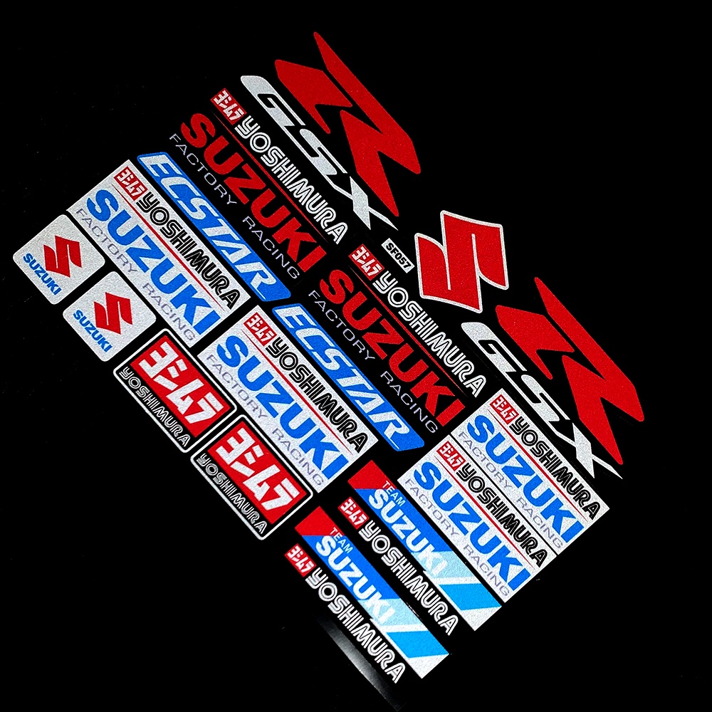 1 Pc Stiker Reflektif Tahan Air Untuk Suzuki GSXR GSX-R RR 250 600 750 1000 K2 K3 K4 K5 K6 K7 K8 H1