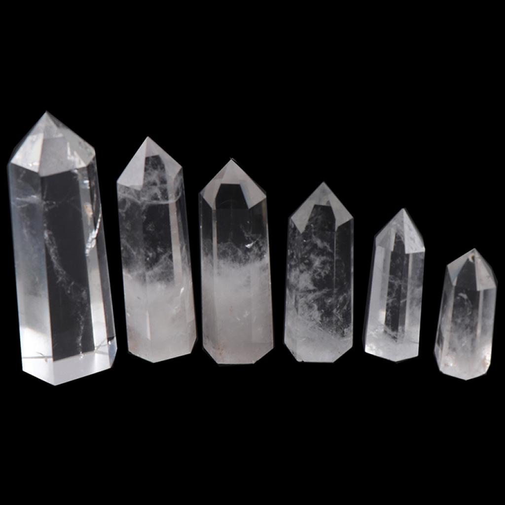 Gentlehappy Clear Quartz Crystal Point Spesimen Tongkat Alami Reiki Healing Stone