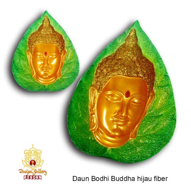 Daun Bodhi Buddha hijau fiber