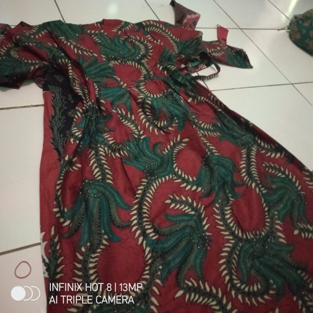 Gamis Batik Manggar,sekar,cantik, Kubis,kupu,padi,daun/cod Jumbo Ld 120