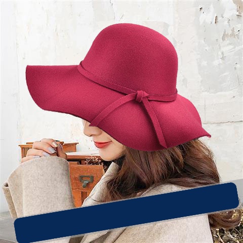 Topi Nelayan Bahan Wol felt Untuk Wanita