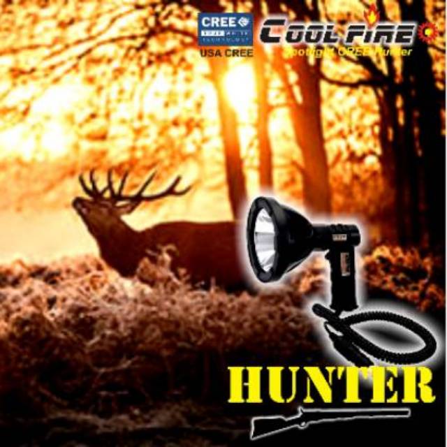 SPOTLIGHT CREE HUNTER 12v SINAR Putih 400m senter berburu senter belor