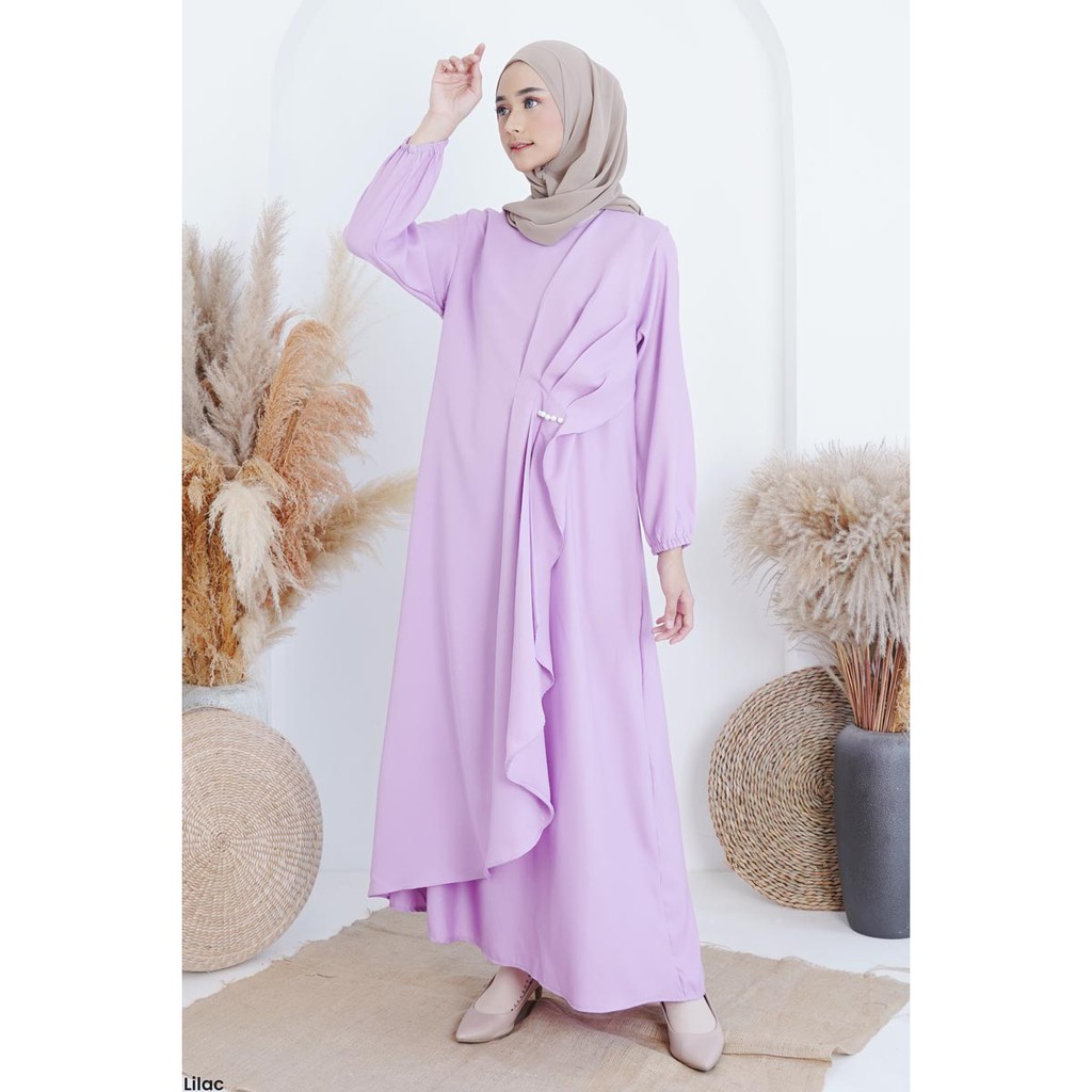 Draperry Dress Radwa Dress Wanita