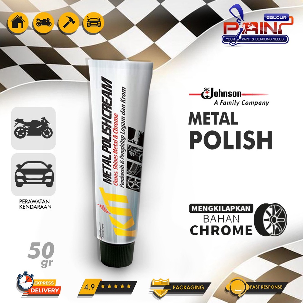 Kit Metal Polish - Pengkilap Besi &amp; Chrome 50g