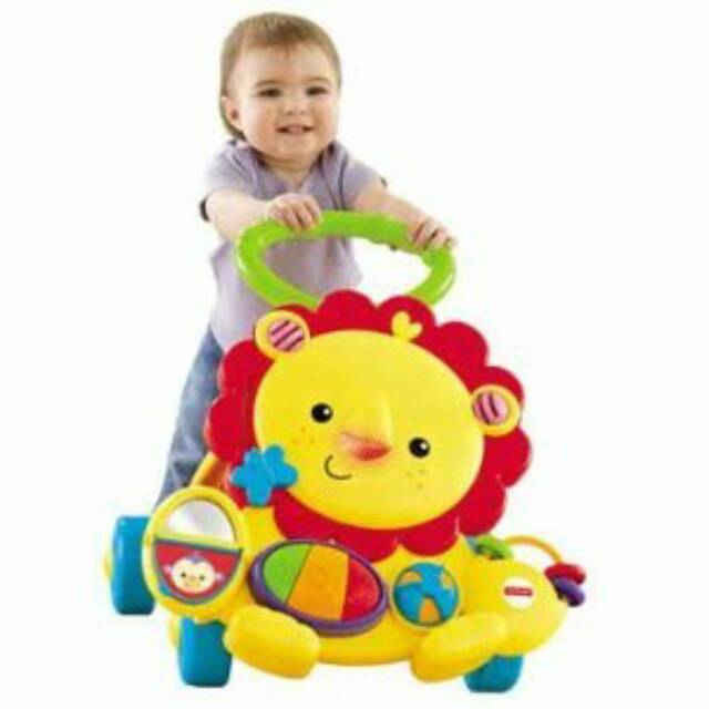 Fisher price push store walker lion