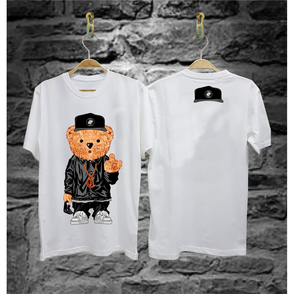 Kaos murah Kaos distro murah baju  distro pria t-shirt murah combed30s BEAR TOPI